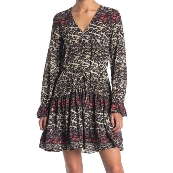 All Saints | Alia Juba Leopard Print Dress - Picture 2 of 16